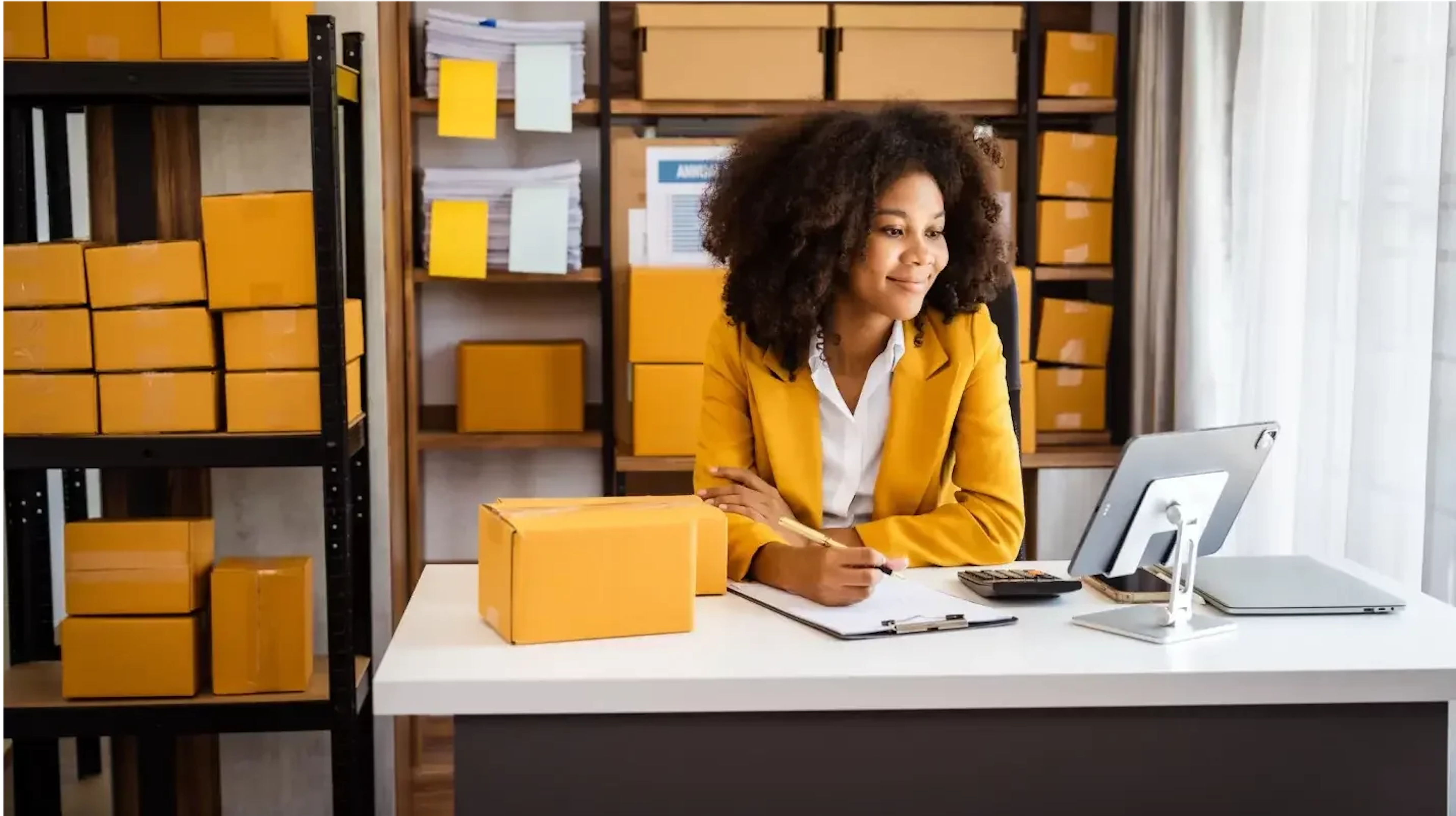 Photo of someone working